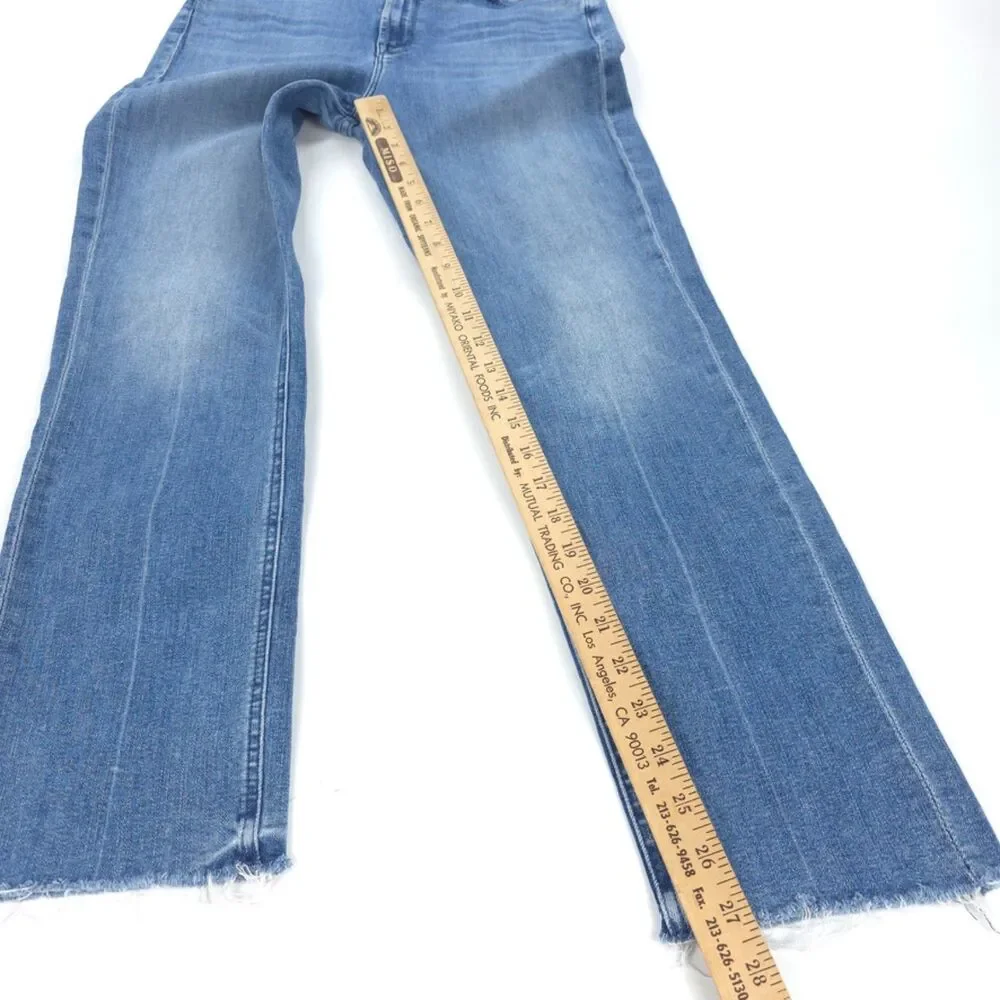 MOTHER The Mid Rise Dazzler Ankle Fray Jeans We The Animals 90s Clean Girl Y2k - Picture 4 of 11